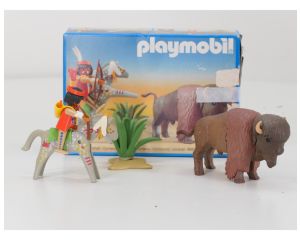 Playmobil 3731 C Western indiaan met bison OVP #9536