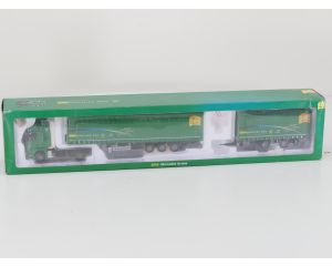 Schaal 1:50 Lion toys NEW OLD STOCK MUS1603 Mercedes-Benz Actros trekker met dubbele oplegger 'Technische Unie' #9732