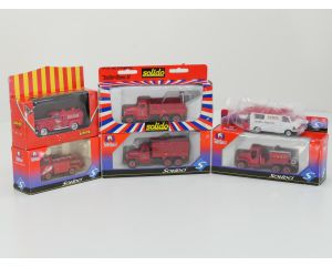 Schaal 1:50 Solido/Verem 810, 2101, 3116, 3117, 3121 en 368 12-76 set van 6 Amar Circus voertuigen #9767