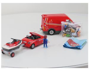 Playmobil Combinatieset 5632 Jim's Frietkraam & 5133 Auto met Jetski VVP #9906