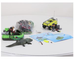 Playmobil 4446 Gangster Hovercraft met 4449 Gangster Amfibievoertuig en 4847 Schatzoeker VVP #9922
