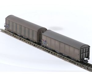 Schaal N Minitrix 15307 Set Hbis-v Schuifwandwagen van de SBB #5312