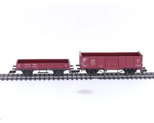 Schaal H0 Fleischmann 5011 & 5205 set van 2 goederenwagens van de DB #5779