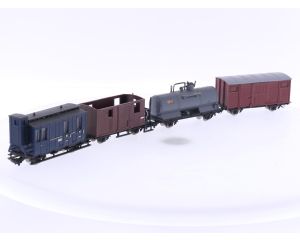Schaal H0e Egger-bahn (Jouef) 2008, 2008, 2110 & 2308 set van 4 wagons #5926