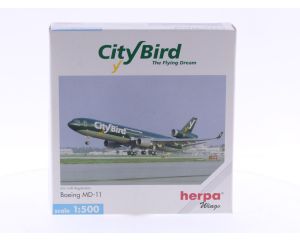 Schaal 1:500 Herpa 503440 CityBird - Boeing MD-11 Reg.Nr. OO-CTB #6186