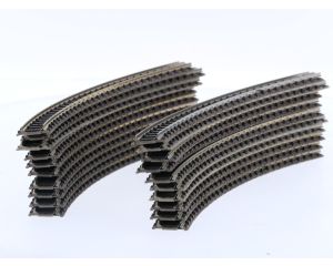 Schaal N Fleischmann 9120 gebogen rails R1 Radius 192 mm 45 graden 20st. #5964 