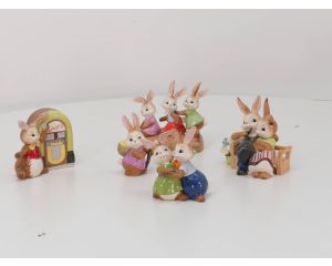 5 stuks Goebel beeldjes: Süsse Last, Waldspaziergang, Tanzpaar, Tolles Lied en Wohl Verdient #4603