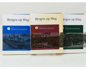 Set 3  boeken: Bergen (op zoom) op weg deel 1, 2 & 3 Water, weg & Rails
