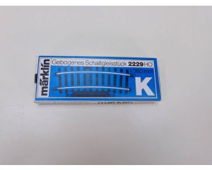 Schaal H0 Märklin 2229 gebogen schakelrail #3096