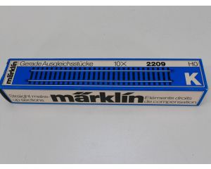 Schaal H0 Märklin 2209 rechte aanvulstukken 10 st. #3113