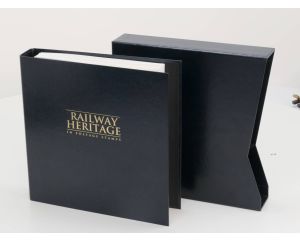 Postzegel boek van de Engelse spoorwegen, Briefmarken Buch englische der Englischen Eisenbahnen, stamps book of the English railroads met 36 pagina's #4985