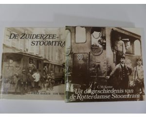 Twee boeken over stoomtrams in Rotterdam en De Zuiderzee,Nederlandse edities #4427