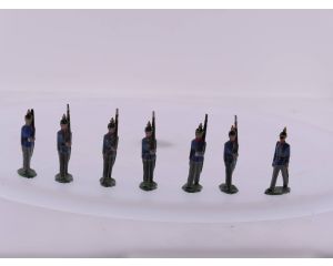 Tinnen geverfde soldaatjes, een set van 6 stuks en 1 enkele soldaatje, in totaal #3685