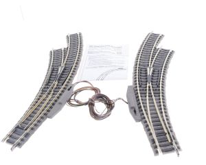 Schaal H0 Fleischmann 6143 profi-gleis paar gebogen wissels #3195