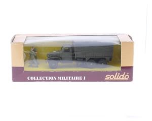 Schaal 1:50 Solido 6036 GMC T-as Militaire bakwagen met ruif compleet #3844