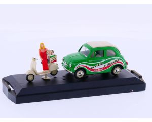 Schaal 1:43 Vitesse Fiat 500 la Pizza di Gennaro + Vespa - Limited Edition 5000pcs #2420