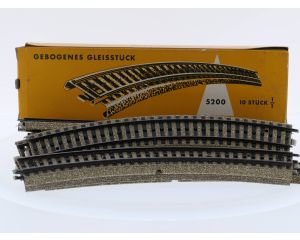 Schaal H0 Märklin 5200 M-rail gebogen rails orange of blauwe doos met 10 stuks #3873