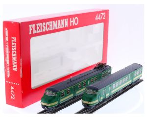 Schaal H0 Fleischmann 4472 NS elektrisch treinstel mat64 groen tweedelig #2152