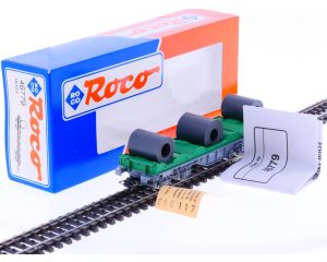 Schaal H0 Roco 46779 RENFE Goederwagen met lading stalen rollen #2266