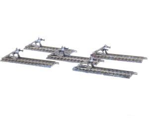 Schaal H0 Fleischmann 6102 rechte rails met stootblok 5st #4992