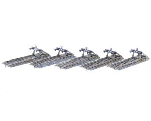 Schaal H0 Fleischmann 6102 rechte rails met stootblok 5st #4992