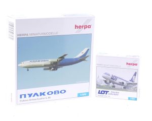 Schaal 1:500 Herpa 515108 Embraer ERJ-170 en Herpa 506182 llyushin IL-86 #4678