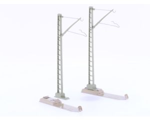 Schaal H0 Märklin 7009 Bovenleidingmast met       voet voor M-rails 10st #1150