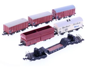 Schaal N Minitrix 3253 3257 3283 3298 3534 DB goederenwagens onderlosser kuilwagen #1396