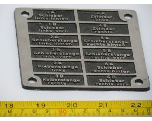 EisenbahnSchild oil Verteilerplatte