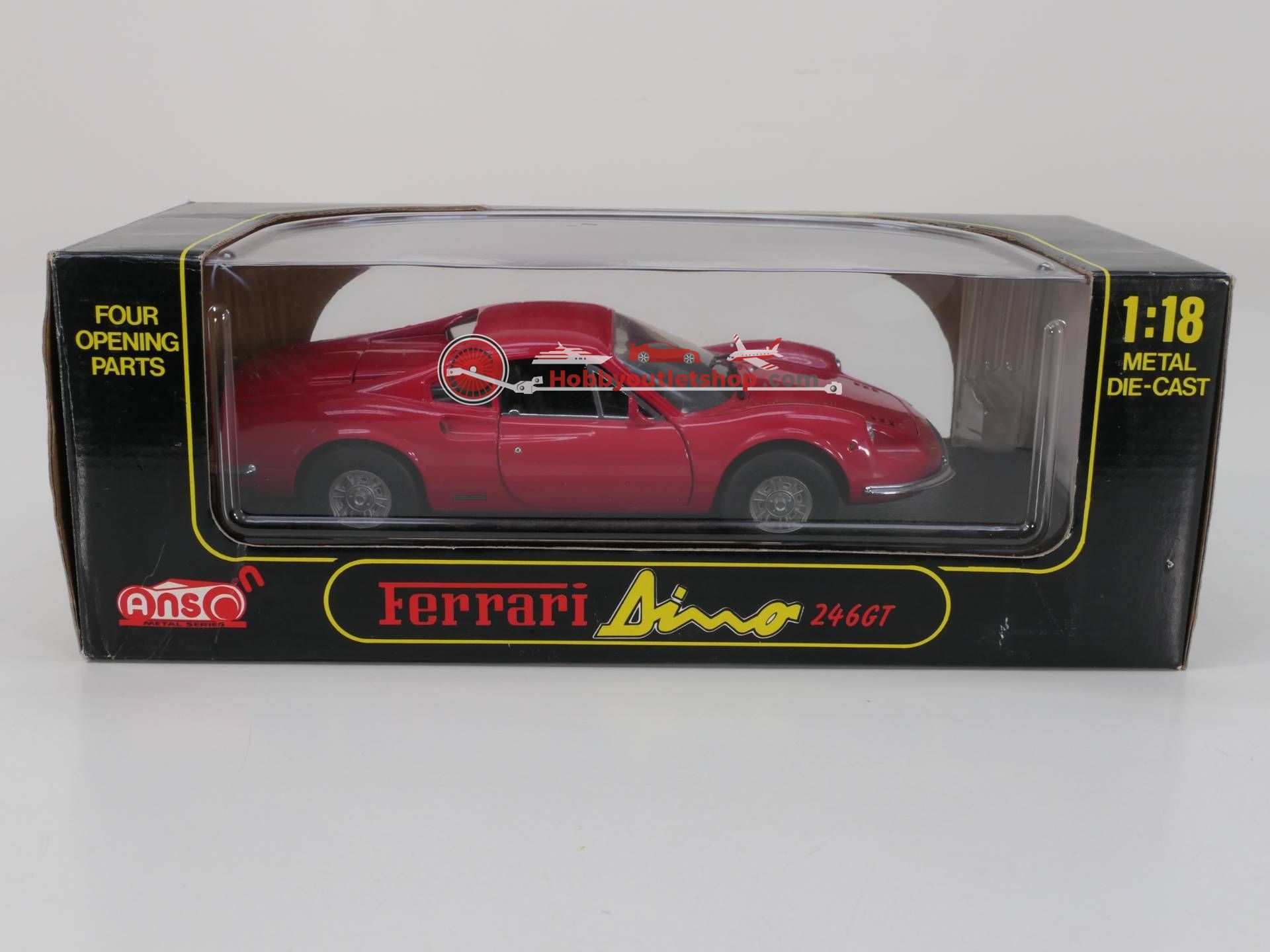Schaal 1:18 Anson 30301-W Ferrari Dino 246 GT #3340