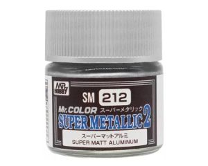 Mr. Hobby – SM‑212 – Super Metallic II Super Matt Aluminium (10 ml)