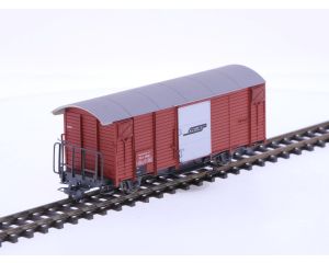 Schaal H0m Bemo 2261 gesloten goederenwagon Xk-v 9091 van de RhB #P226