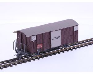 Schaal H0m Bemo 2256 gesloten goederenwagon Gb 5076 van de RhB #P228
