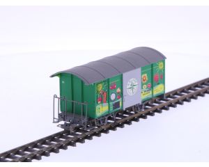 Schaal H0m Bemo 2274 302 gesloten goederenwagon Gk 502 "Blank" van de MOB #P231