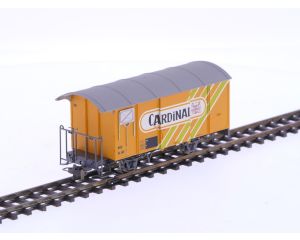 Schaal H0m Bemo 2274 313 gesloten goederenwagon Gk 503 "Cardinal" van de MOB #P233