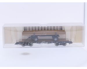 Schaal H0 Fleischmann NEW OLD STOCK 82 5726 K goederenwagon SSk 07 met stutten en lading #9485