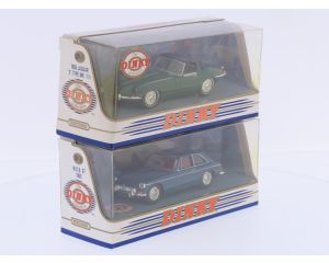 Schaal 1:43 Matchbox NEW OLD STOCK DY-1 en DY-3 1968 Jaguar E Type MK 1½ met M.G.B GT 1965 #9724
