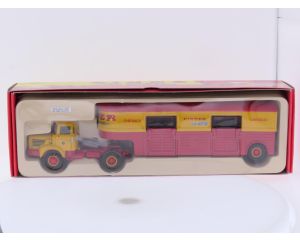 Schaal 1:50 Corgi NEW OLD STOCK 70301 Berliet TLR Semi paardentransportwagen Pinder #9872
