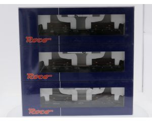 Schaal H0 Roco 45947 3-delige set zwaartransportwagens van de DB #10140