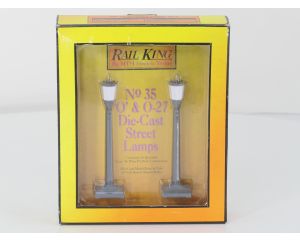 Schaal 0 RailKing 1058 No. 35 street lamp set grijs #8364