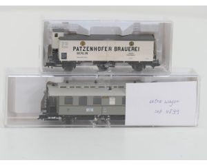 Schaal H0 Fleischmann NEW OLD STOCK COMPLETE SET 4899, 5889 k en 5898 k stoomlocomotief P6 met personenrijtuigen en een goederenwagon van de KPEV #9442