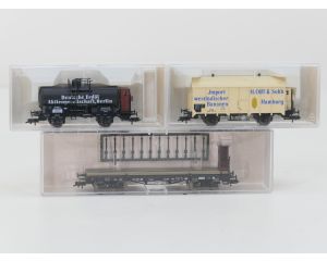 Schaal H0 Fleischmann NEW OLD STOCK COMPLETE SET 4884, 5835, 5836 en 5837 "Die alten Preußen" goederen treinset van de P.St.B #9453