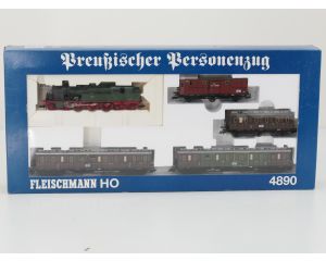 Schaal H0 Fleischmann NEW OLD STOCK COMPLETE SET 4890 Preußischer Personenzug van de KPEV #9459