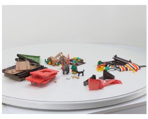 Playmobil 3440 / 3486 / 3567 Complete Vintage Huis, Markt & Dansende Beer #9939