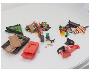 Playmobil 3440 / 3486 / 3567 Complete Vintage Huis, Markt & Dansende Beer #9939