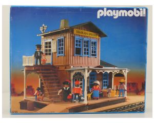Playmobil 3770 Western Bahnhof Colorado Springs bijna compleet OVP #9946