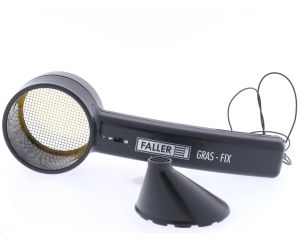 Schalen H0, TT, N en Z Faller 180691 grasstrooiapparaat Gras-Fix met Busch 7372 wildgras en Noch 08340 weide gras #5556