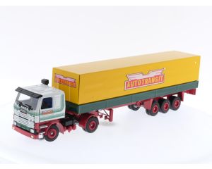 Schaal 1:50 Tekno 870101 Zweden 1987 Autotransit Huifoplegger #4065