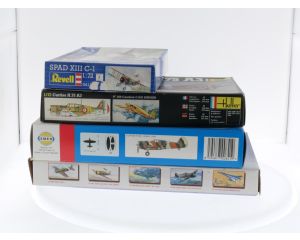 Schaal 1:72 4 bouwpakketten Geallieerden Jachtvliegtuigen. #4152