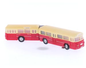 Schaal H0 Eheim 6105 gelede bus als voertuig op de weg crème-rood #5880